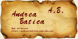 Andrea Batica vizit kartica